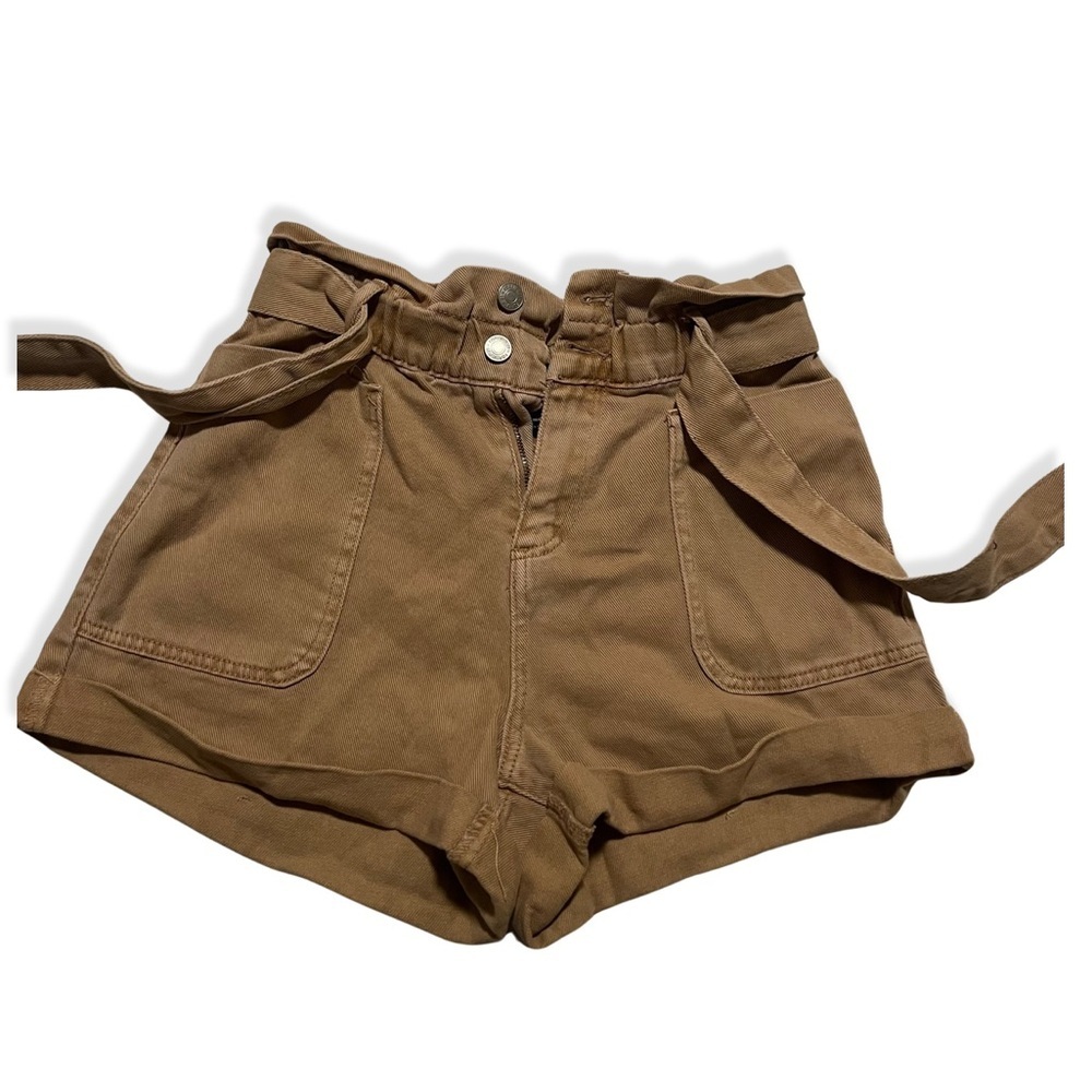 Forever 21 Cargo Paper Bag High Rise Shorts with Belt | Small | BRAND NEW